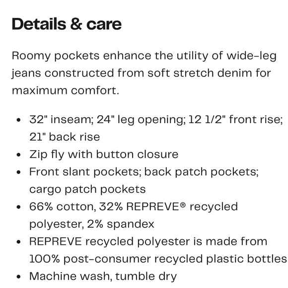 Democracy Indigo Skyrise Utility pocket Wide Leg Jean - Picture 8 of 10